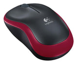 Logitech Logitech M185 Wireless Mouse Optical Red [RF 2,4 GHz, 1000 dpi, 3-Button, AA, 10M]