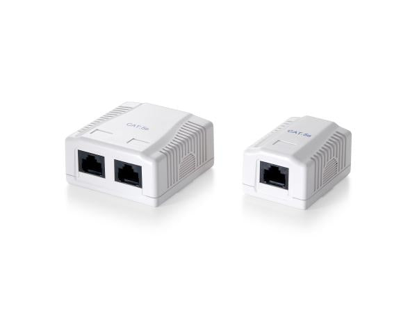 Equip equip 235112 surface mounted box 2-port cat.5e unshielded, white