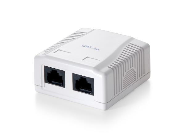 Equip 235212 boîtier en saillie 2 ports cat.6 non blindé, blanc
