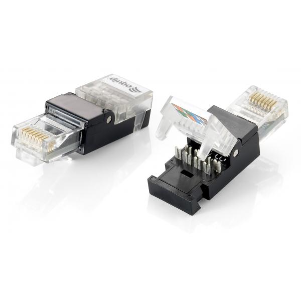 Utstyr 121163 RJ-45-kontakt (sett med 2 stk), UTP, Cat5e, Tolfree, Transparent