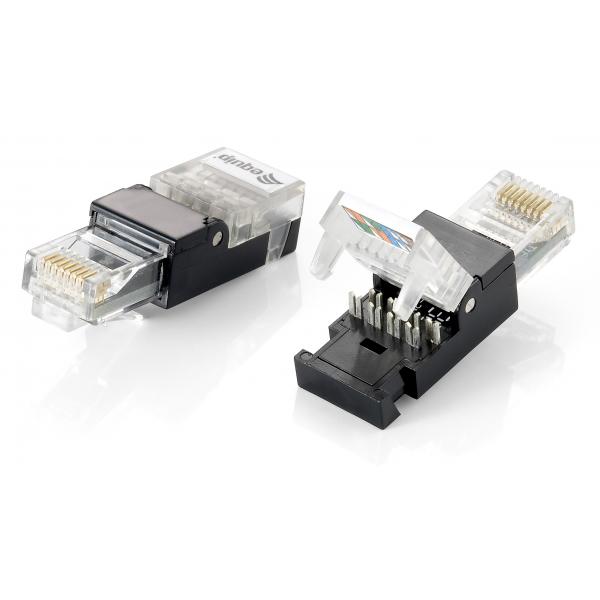 Equip 121163 connecteur rj-45 (jeu de 2 pièces), utp, cat5e, sans outil, transparent