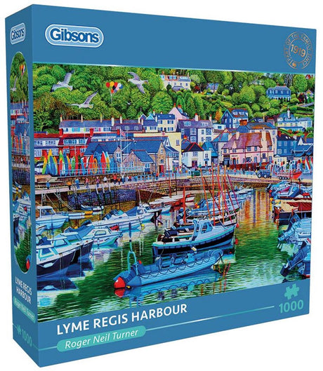 Gibsons - port de Lyme Regis (par Roger Turner) - 1000 pièces 68×49cm (l×h) - puzzle pour adultes