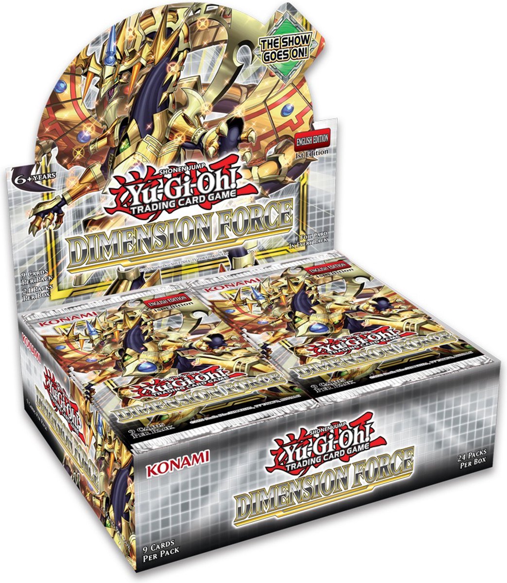 Yu-gi-oh ! tcg - affichage du pack de boosters de force dimensionnelle (24 boosters)