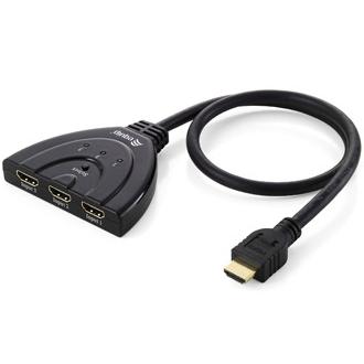 Equip 332703 Commutateur HDMI 3x1, 1920 x 1080 pixels, full HD, noir