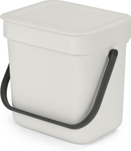 Brabantia sort go poubelle de comptoir - 3 litres - gris clair