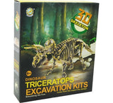 Aro sculptant un squelette de dinosaure tricératops 23cm