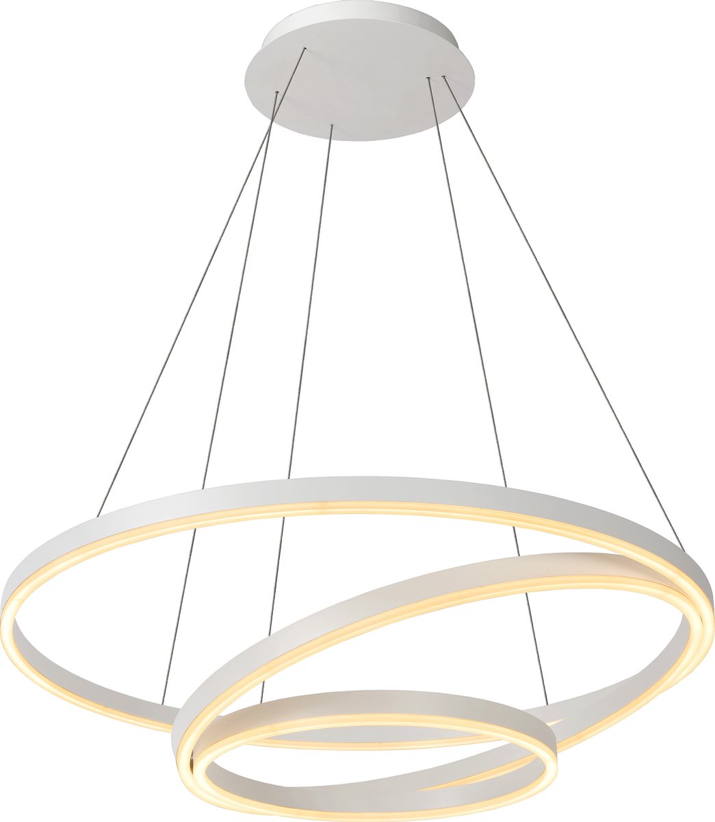 Lucide triniti - suspension - ø 80 cm - LED dimmable - 3000k - blanc