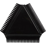 Creativ company peigne en caoutchouc texturé, taille 9 cm, noir, 1 pièce