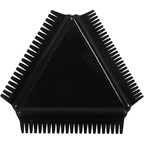 Creativ company peigne en caoutchouc texturé, taille 9 cm, noir, 1 pièce