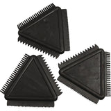 Creativ company peigne en caoutchouc texturé, taille 9 cm, noir, 3 pièces 1 boîte