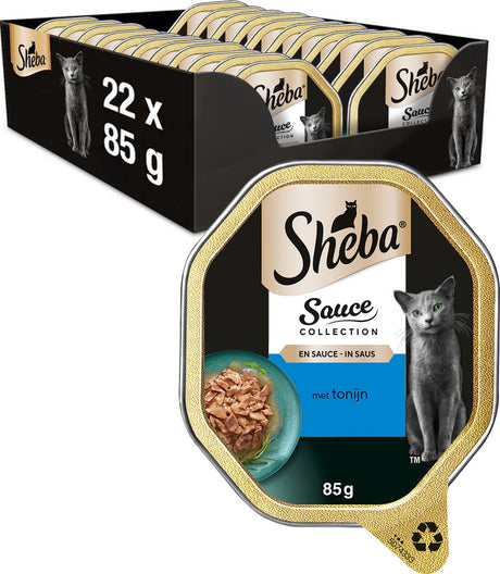 Nourriture pour chat Sheba - collection de sauces - thon - barquettes - 22x85g
