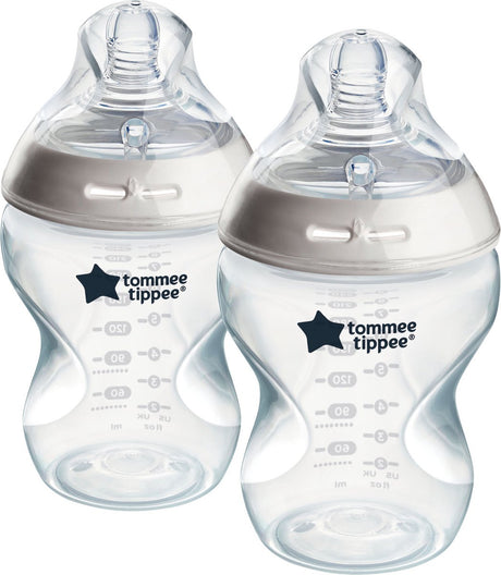 Tommee tippee biberons natural start - lot de 2 biberons 260 ml - faible débit 3 mois+