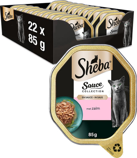 Nourriture pour chat Sheba - collection de sauces - saumon - barquettes - 22x85g