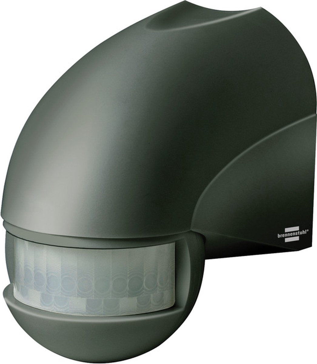 Détecteur de mouvement Brennerstuhl capteur de mouvement infrarouge pour extérieur et intérieur - IP44 (angle d'enregistrement 180° et portée 12m) anthracite