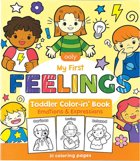 Ooly - livre de coloriage pour tout-petits - mes premiers sentiments