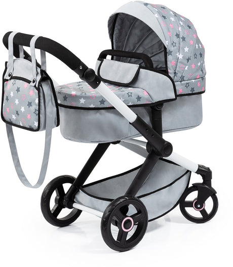 Bayer design - combinaison landau pour poupée xeo, sac, gris, rose, étoiles