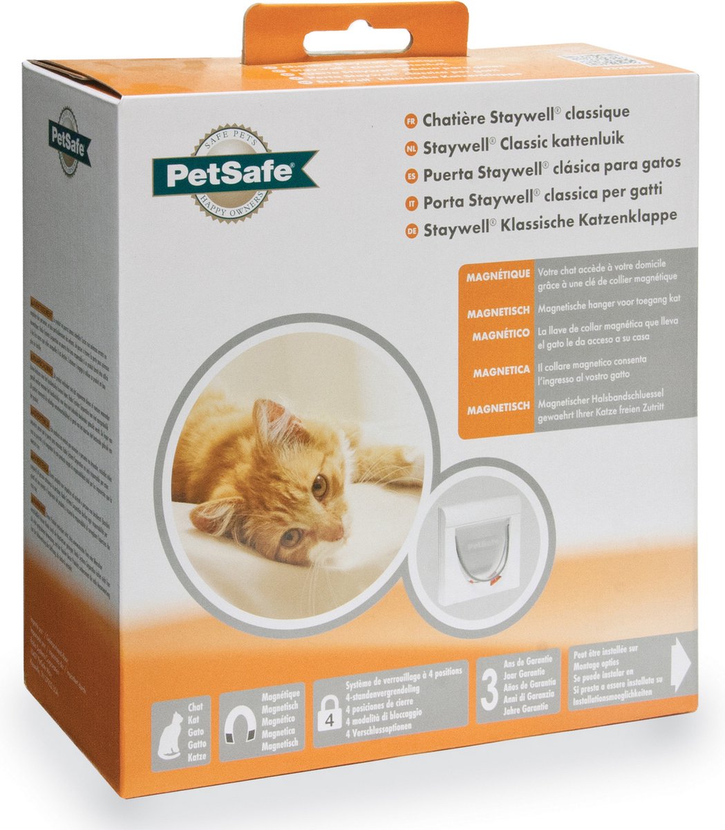 Chatière magnétique Petsafe 932 - blanche - 10,5 x 22,6 x 22,8 cm