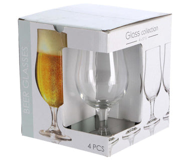 Excellent houseware verre à bière sur pied 37cl lot de 4 pièces