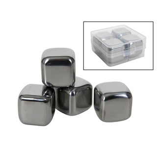 No brand glaçons acier inoxydable 4 pièces 6,3 x 6,3 x 3 cm | 3 pièces