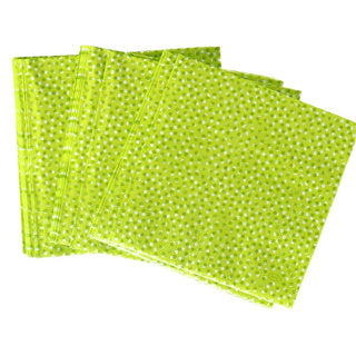 Serviettes Duni pois ludiques kiwi 33x33 cm | 4 pièces