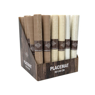Set de table 30 x 45 cm polyester 3 coloris assortis | 36 pièces