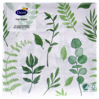 Serviettes Duni verdure 33x33 cm | 12 pièces