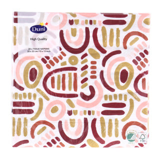 Serviettes Duni impulsion dorée 33x33 cm | 12 pièces