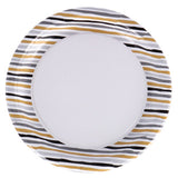 Assiettes Duni rayures or noir 22 cm 10 pièces | 4 pièces