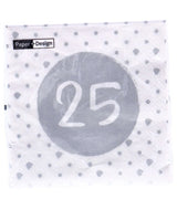 Serviettes Duni 25ème anniversaire 33x33 cm