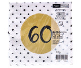 Serviettes Duni 60e anniversaire 33x33 cm | 4 pièces