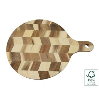 Planche à découper No Brand en bois d'acacia avec œillet de suspension 40x30x1,4 cm