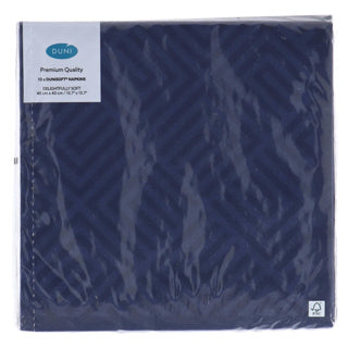 Serviettes Duni mosaïque bleu foncé 40x40 cm | 12 pièces