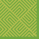 Serviettes Duni mosaïque kiwi 33x33 cm | 12 pièces
