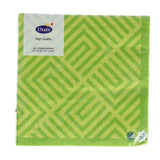 Serviettes Duni mosaïque kiwi 33x33 cm | 12 pièces