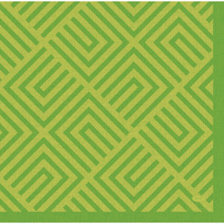 Serviettes Duni mosaïque kiwi 40x40 cm | 12 pièces