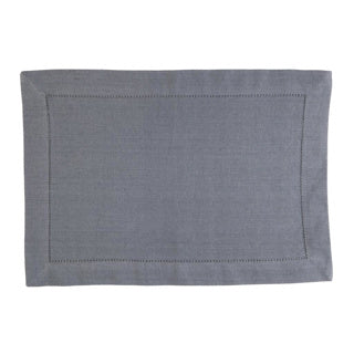 Set de table Linen more gris indi 35 x 50 cm lot de 4