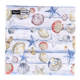Serviettes Duni coquillages de plage 33x33 cm | 12 pièces