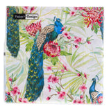 Serviettes Duni paon tropique 33x33 cm | 12 pièces