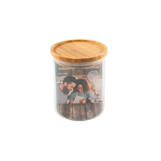 Pot de conservation 10x13cm couvercle bambou empilable