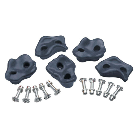 Jeu de pierres d'escalade Swingking anthracite, 5 pcs