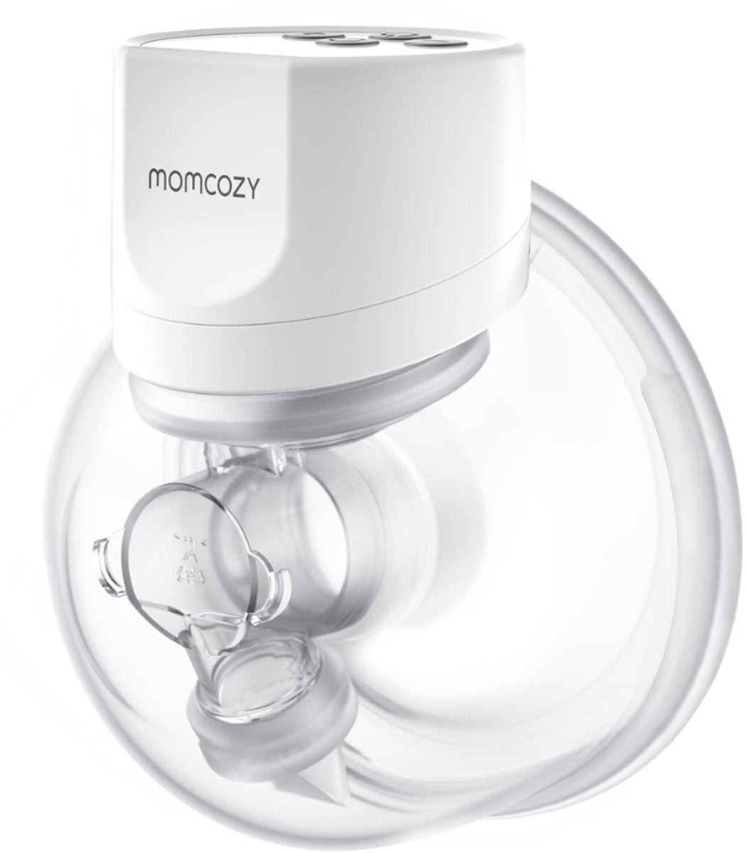 Tire-lait mains libres Momcozy s12pro - 1 pièce - extra silencieux et compact - électrique - rechargeable - blanc