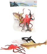 Toi-toys monde animal animaux marins de luxe, 5 pièces.