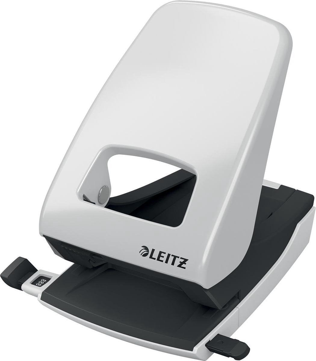 Perforatrice de bureau Leitz nexxt - perfore jusqu'à 40 feuilles - pour dossiers et classeurs à anneaux - gris
