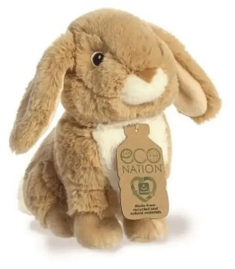 Peluche peluche Eco nation - lapin aux longues oreilles - 23 cm