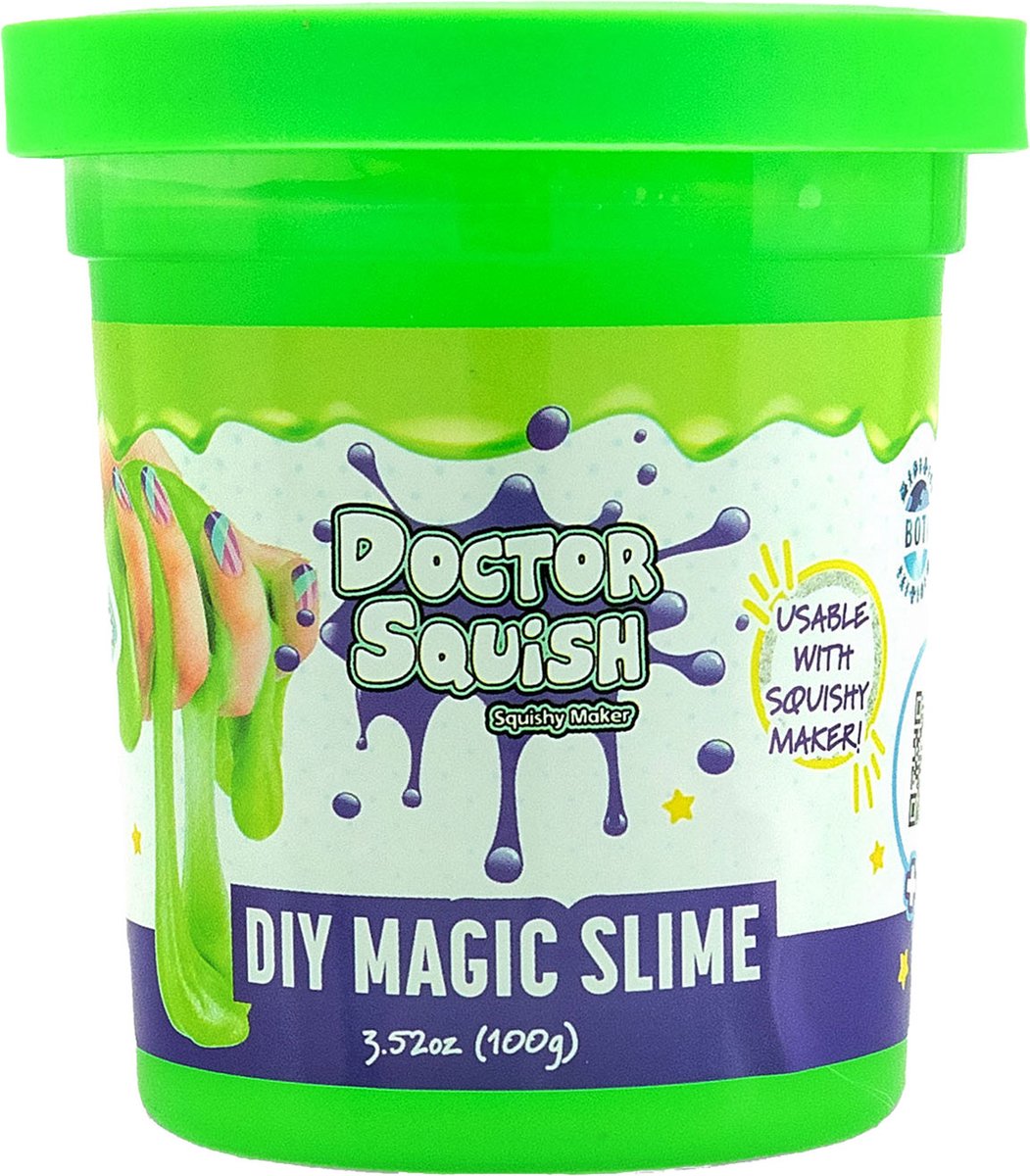 Boti doctor squish - blister de slime magique diy - vert - 100 grammes.