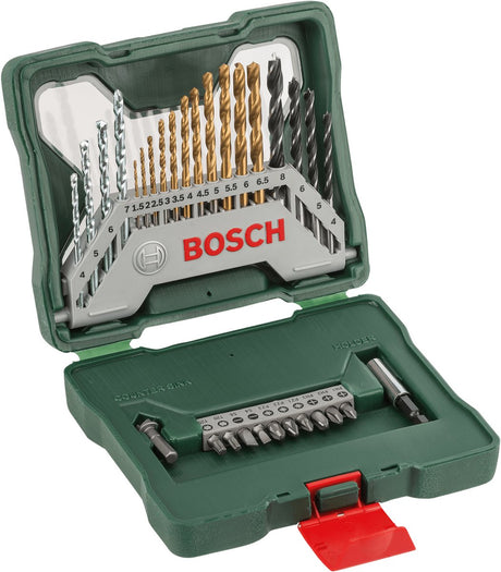 Jeu de forets Bosch x-line - 30 pièces - série Titanium Plus - pour bois, métal et pierre