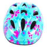 Casque de vélo enfant Volare - xs - fleurs bleu rose - 47-51 cm - très petit modèle