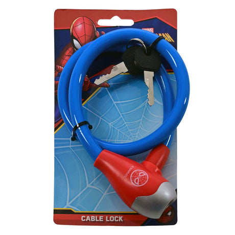 Câble antivol Spiderman bleu rouge