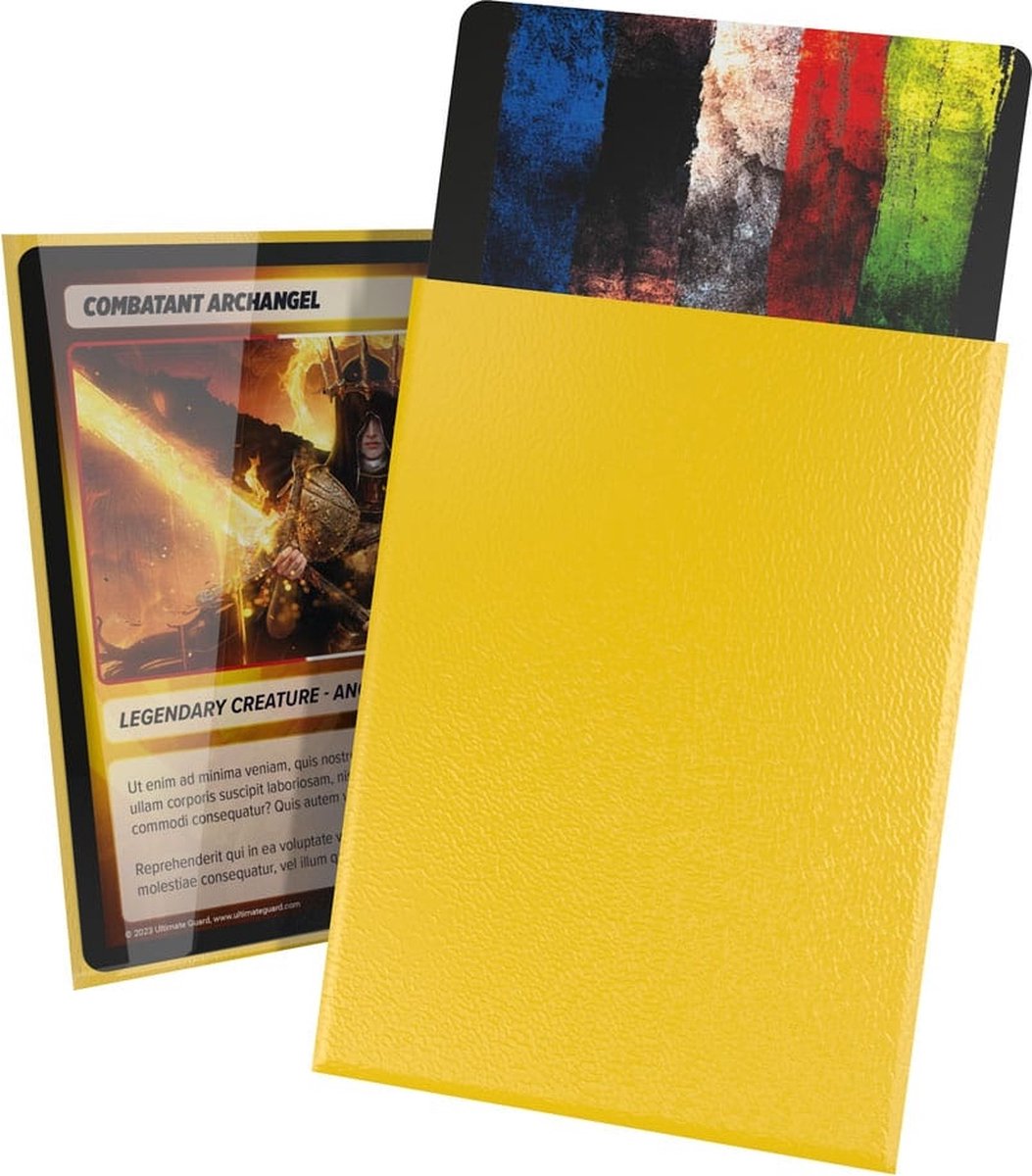 Manchons cortex Ultimate Guard taille standard (100) - jaune