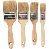 Pinceaux à vernis Creativ company, l : 19,5-21 cm, l : 25-63 mm, plats, 4 pièces 1 boîte